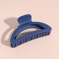 Grande pince à cheveux élégante en acrylique bleu marine mat pour maintenir les cheveux - Pince Arc / Bleu marine