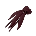 Elegant matte burgundy large hair claw clip in a unique floral butterfly design - Three-claw Duckbill Clip Wine Red