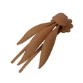 Matte brown butterfly hair claw clip with frosted texture for thick hair - Three-claw Duckbill Clip Camel