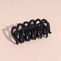 Grande pince à cheveux noire mate élégante avec design ondulé pour cheveux épais - Pince Fence Noir