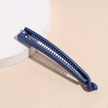 Molletta a banana blu scuro opaco con denti pettine per una tenuta sicura dei capelli - Blu navy