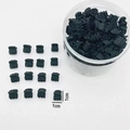 Mini schwarze Acryl-Haarklammer 1cm kleine Schmetterlingsspange für Pony und Zöpfe - Mattschwarz