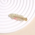Fermaglio per capelli traslucido sfumato con becco d'anatra in metallo dorato - Beige Sfumato
