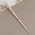 Detailansicht Haarstab aus Acetat mit Twist-Design und Creme-Marmormuster - Hautfarben Marmormuster