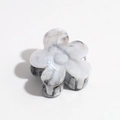 Detailed close-up of a floral hair claw clip featuring grey marble texture and matte finish - 4cm Gray Flower Claw