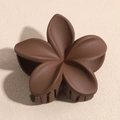 Pinza per capelli a forma di giglio color marrone caffè opaco, stile elegante - Caffè Opaco