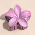 Elegante pinza per capelli a giglio rosa viola screziata con finitura opaca testurizzata - Rosa Inchiostro