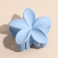 Matte light blue lily flower hair claw clip with elegant petal design and sturdy grip - Matte Sky Blue