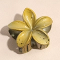Elegant yellow lily hair claw clip with matte finish and black ink splash texture - Ink Earthy Yellow
