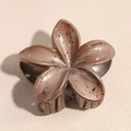 Elegant bronze brown flower hair claw clip with artistic ink splash texture - Ink Caramel