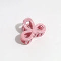 Pink triangle hair claw clip with silver ink splash and high-elastic metal spring - Three-Petal Flower / Pink (Splash Ink)