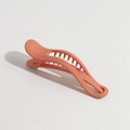 Fermaglio per capelli a becco d'anatra rosa pesca opaco con design ondulato - Pinza per capelli / Arancione