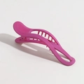 Fermaglio per capelli rosa brillante opaco per donna con design a fori e dentini - Pinza per capelli / Rosa Rosso