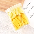 Yellow gradient elastic hair ties set in a transparent storage jar for girls - Yellow Series
