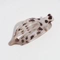 Matte finish leopard print hair claw clip in a streamlined teardrop shape design - Grey Leopard Print