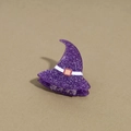 Purple glitter witch hat mini hair claw clip for Halloween festive hair accessories - Witch Hat