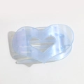 Flache Herz-Haarklammer in Hellblau mit Perlmutt-Effekt und ergonomischem Design - Blau