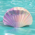 Pinza per capelli a conchiglia cangiante con sfumatura rosa viola a bordo piscina - Viola e Giallo / 9.5CM