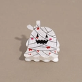 Dettaglio della molletta per capelli a forma di fantasma mummia in acetato bianco - Fantasma Mummia
