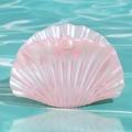Pearlescent pink seashell hair claw clip with shimmering acrylic texture on water - Pearlescent Pink / 9.5cm