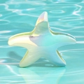 Pinza per capelli a stella marina iridescente con finitura perlata per vacanze al mare - Blu Solido