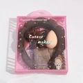 Beauty accessory gift set with headband, hair claw, and wristbands in a pink window box - Lily Flower Set / Dark Coffee