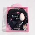 Detailed gift box set featuring black flower headband, hair claw, and makeup accessories - Lily Flower Set / Black