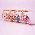 Creative scorpion keychain set with crystal rhinestones in four vibrant metallic colors - Random Color