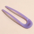Dettaglio della forcina a U in acetato lavanda con incisione dorata FRANCE Handmade - Viola Chiaro