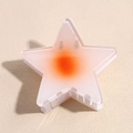 Star-shaped hair claw clip with star design and frosted blush orange gradient finish - Orange White