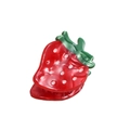 Cute strawberry hair claw clip in red and green resin for women and girls - Large Strawberry Style (6CM)