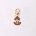 Cute otter enamel keychain with gold heart lobster clasp for backpacks and car keys - Standing Otter Style (02)