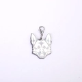 German Shepherd head shaped stainless steel pet ID tag with lobster clasp - 25mm / German Shepherd