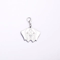 Polished silver stainless steel St. Bernard dog tag pendant with durable lobster clasp - 25mm / Brittany Spaniel