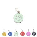 Placas de identificación para mascotas con huella de colores en aleación de zinc y acero - 25mm / verde claro