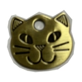 Minimalistischer Katzen-Haustiermarke aus Zinklegierung in Antik-Bronze für Halsbänder - Gebürstete Antike Bronze