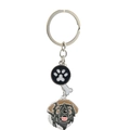 Portachiavi per cani cartoon con anello in metallo, zampa e ciondolo a forma di osso - 43 Leonberger