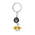 Portachiavi minimalista per cani con ciondoli smaltati a forma di osso e testa di bulldog - 46 Staffordshire Terrier