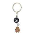 Portachiavi in metallo minimalista con zampa di cane osso e ciondolo Basset Hound - 48 Bloodhound