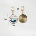 Llavero de ballena en esmalte dorado con colgante Save the Whales y cierre de langosta - 7.5g / Ballena Azul Oscuro (4)