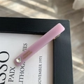 Fermaglio rosa opaco con cuore, scritta dorata e dettaglio strass per donne - Rosa