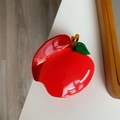 Kreative Haarklammer in Apfelform in leuchtendem Rot und Grün mit Schildpatt-Muster Griff - Roter Apfel Stil
