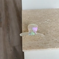 Detail of colorful acetate hair clip featuring embossed France Handmade text on surface - White Enamel