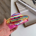 Molletta per capelli colorata a forma di pianeta con arcobaleno e faccina sorridente - Pianeta
