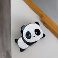 Detailed view of the cute panda hair claw clip with a glossy black and white finish - Black Panda Claw Clip