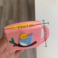 Pink dolphin swim ring hair claw clip with 3D colorful bird design for sweet girls - Pink Bird Cup Claw Clip (9.3cm Wide 5.5cm Deep 40g Weight)