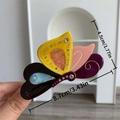 Pince à cheveux papillon en acétate coloré avec strass dans les tons jaune et rose - Pince Papillon Jaune & Noir