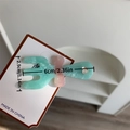 Pinza para el pelo creativa en forma de tenedor rosa y verde menta con pedrería - Forma de Tenedor Verde Menta (D2-006)