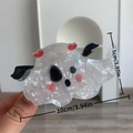 Pinza per capelli Halloween in acrilico da 10cm con design a pipistrello e finitura in madreperla - Fantasma Bianco (M1-012)