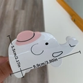 Pinza per capelli a elefante bianco con orecchie rosa e naso a cuore, misura 9,9x5,5 cm - Bianco